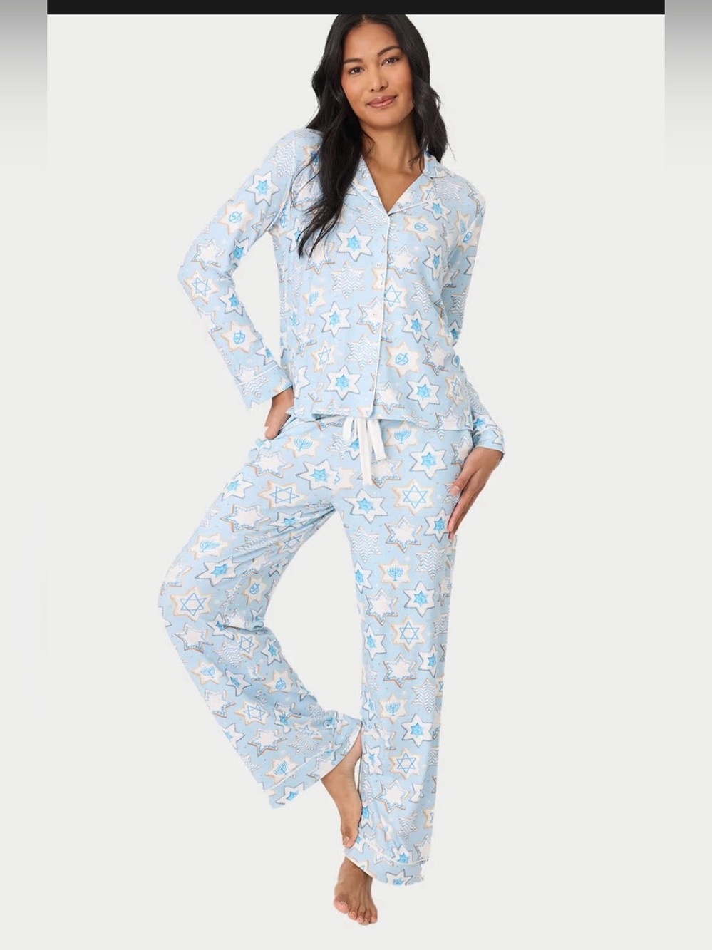 PJ Salvage New You Had Me At Shalom Cookie Print Knit Pajama Set
